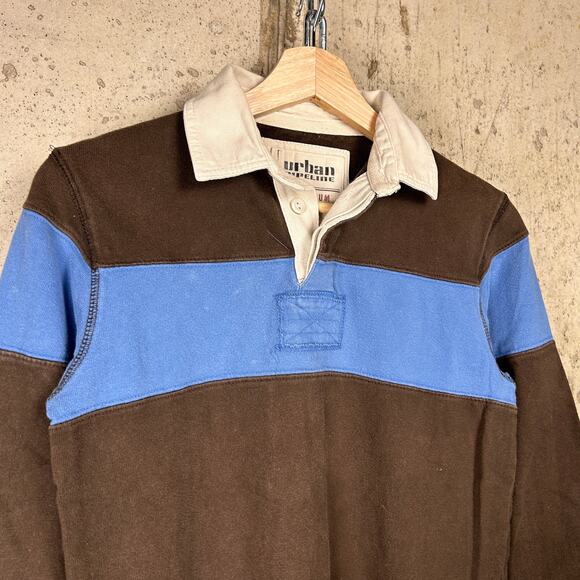 Urban Pipeline Skate Two Tone Rugby Collar Youth M Y2K Shirt - Picture 2 of 4